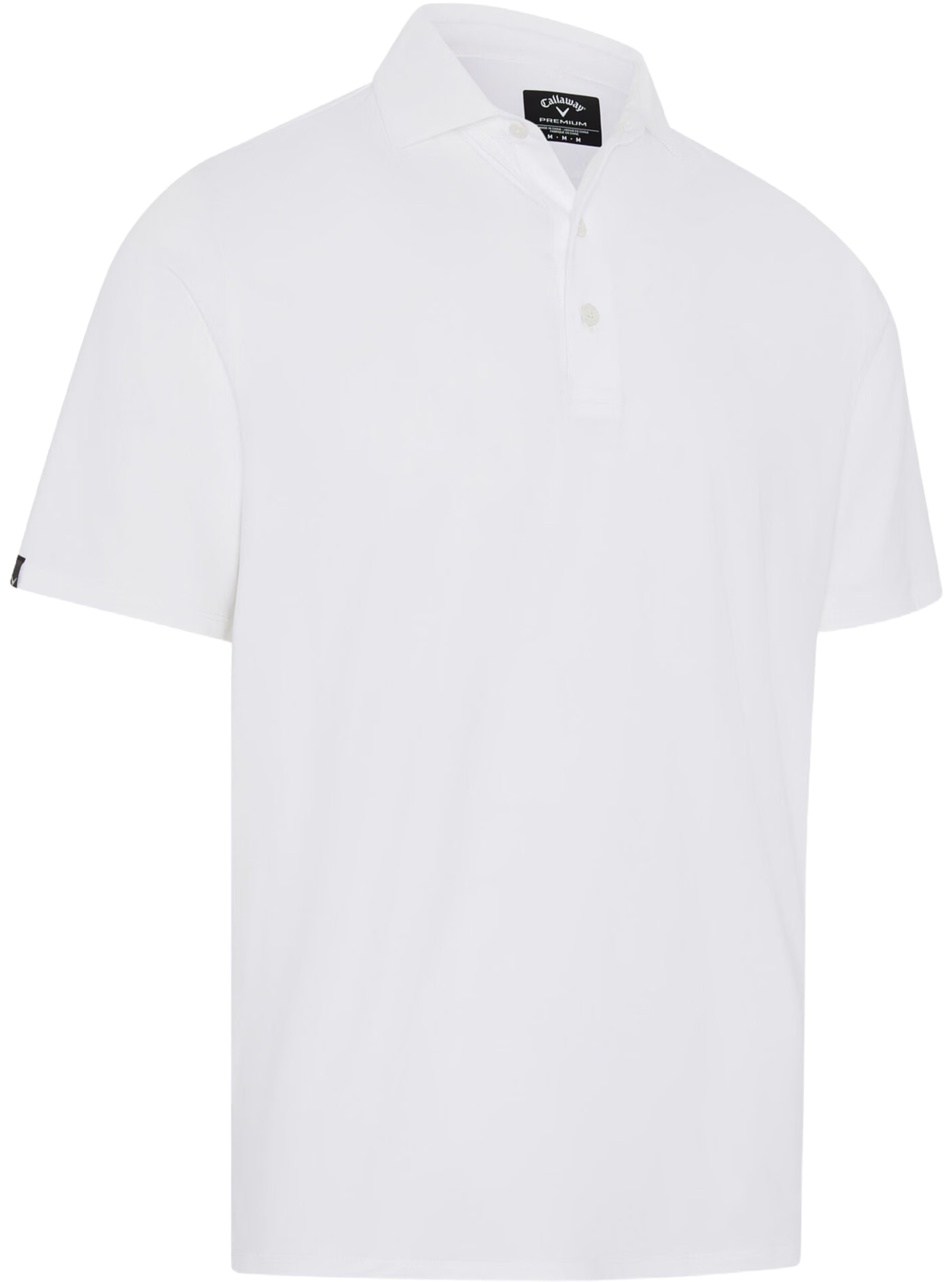 Картинка Поло Callaway Premium Solid Cooling Bright White от магазина Гольф Маркет - магазин товаров для гольфа
