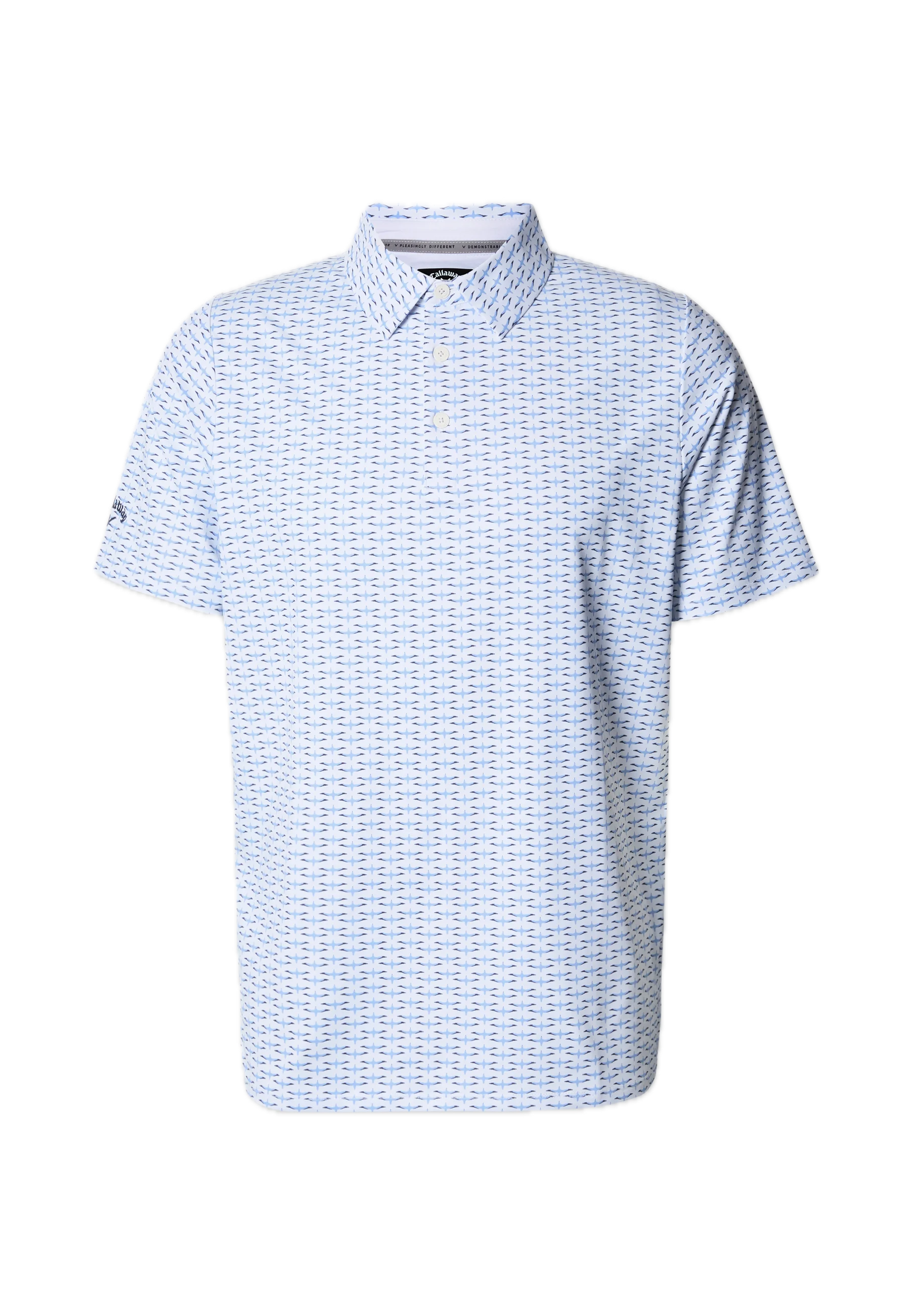 Картинка Поло Callaway Albatross Geo Print Bright White от магазина Гольф Маркет - магазин товаров для гольфа