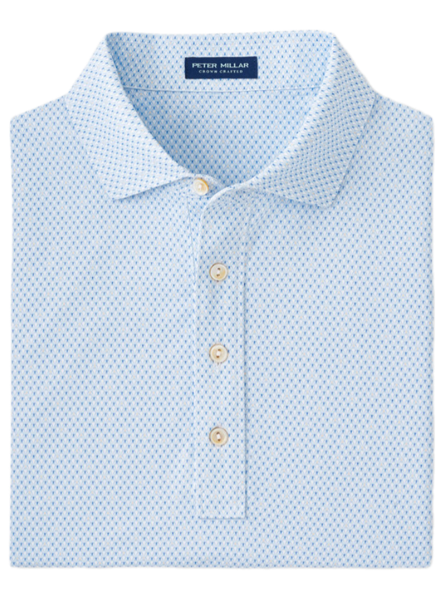 Картинка Поло Peter Millar Signature Perf Jersey White от магазина Гольф Маркет - магазин товаров для гольфа
