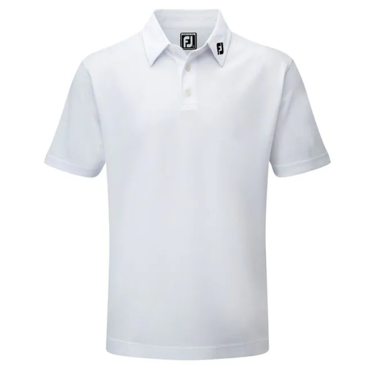Картинка Поло FJ Stretch Pique Solid AF White от магазина Гольф Маркет - магазин товаров для гольфа