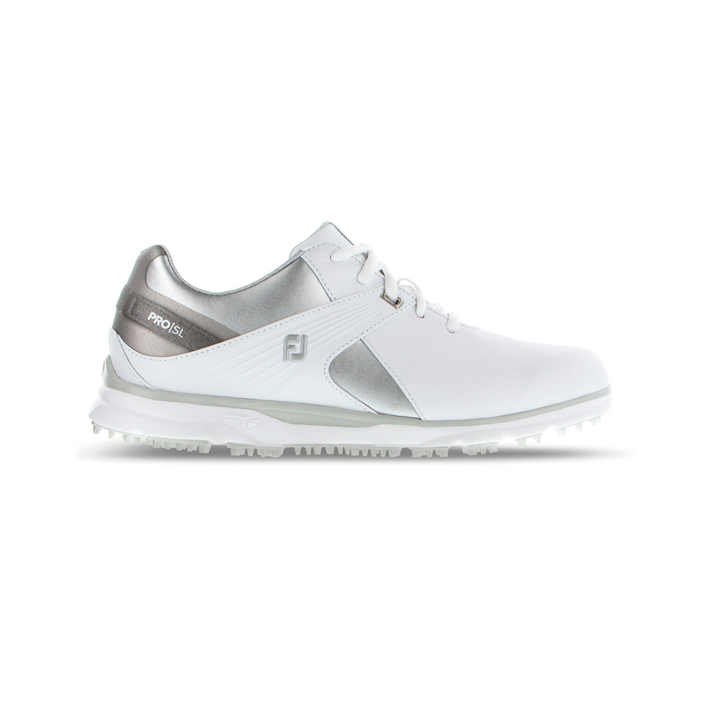 Картинка Ботинки женские FJ PRO SL White/Silver/Grey от магазина Гольф Маркет - магазин товаров для гольфа