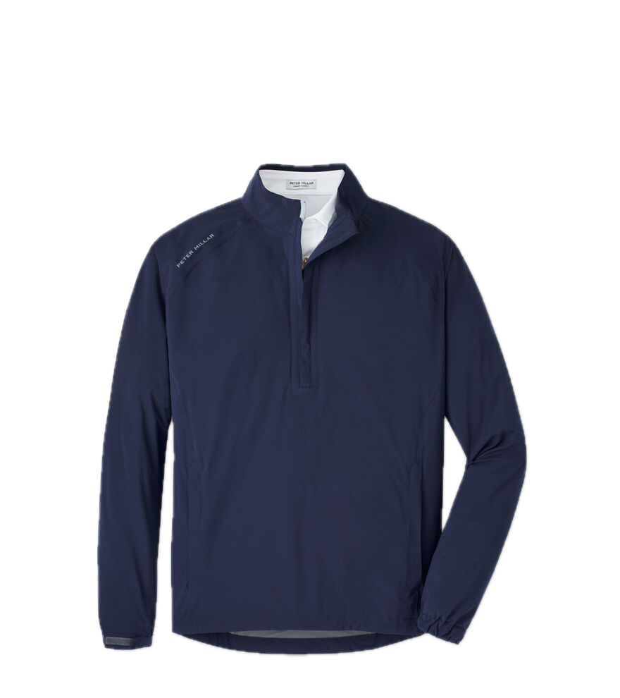 Картинка Куртка непромокаемая Peter Millar Shield Half-Zip Navy от магазина Гольф Маркет - магазин товаров для гольфа