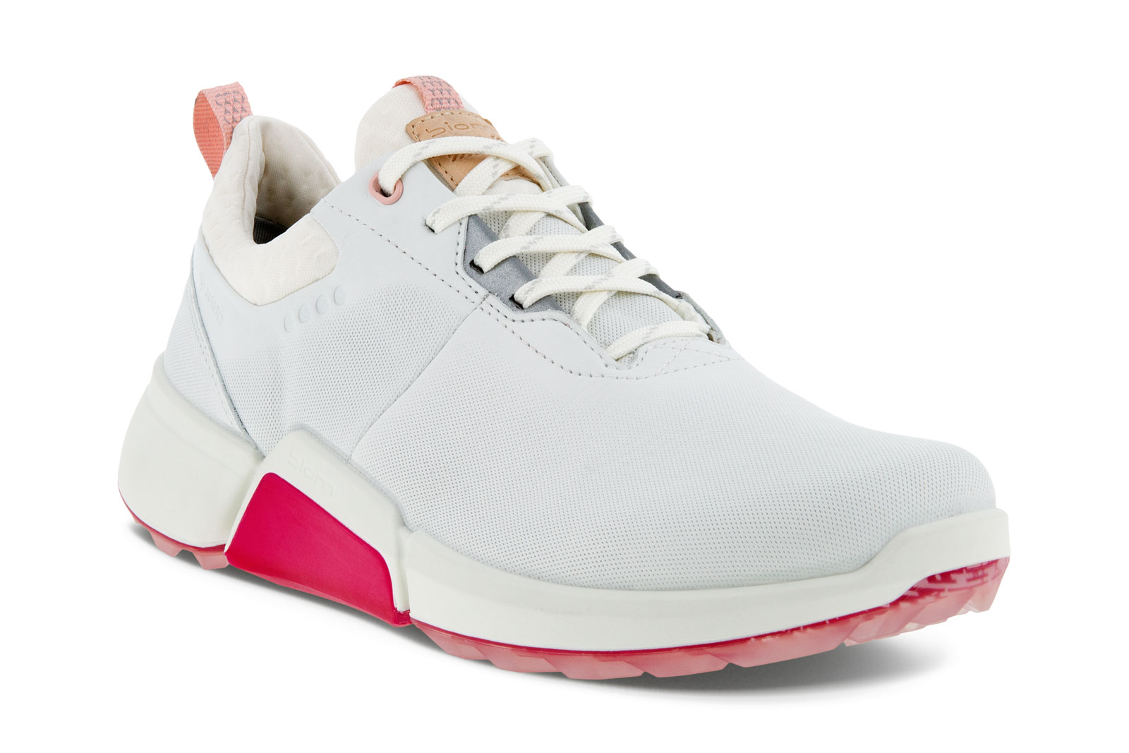 Картинка Ботинки женские ECCO GOLF BIOM H4 White/silver/pink от магазина Гольф Маркет - магазин товаров для гольфа