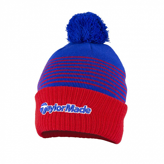 Шапка TaylorMade Bobble Beanie Red/Royal